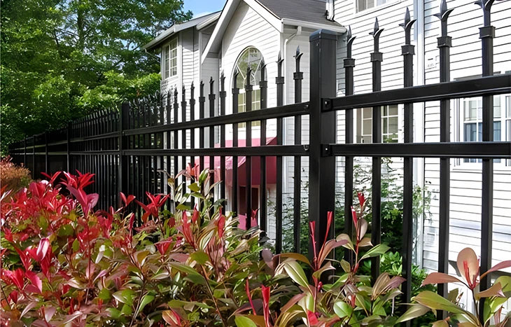 Spear Top Steel Fence 2